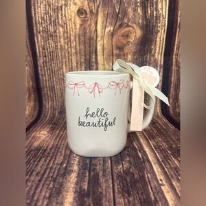 Rae Dunn Hello Beautiful Bow Mug